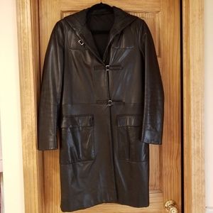Prada leather coat
